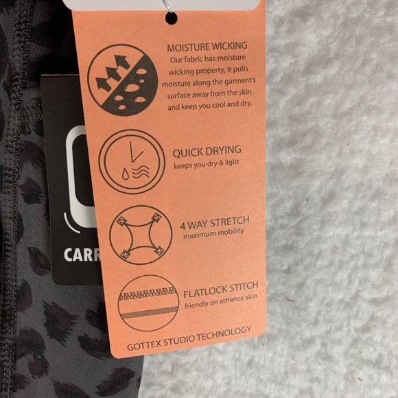 Gottex Jen Ankle Leggings Women's‎ Small Gray Cheetah Print Pockets Pull On 6821 - Picture 4 of 11